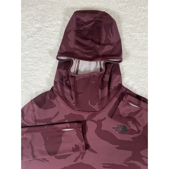 The North Face Deep Red Camouflage Athleisure‎ Hooded Sweatshirt Women's Medium - Picture 1 of 10